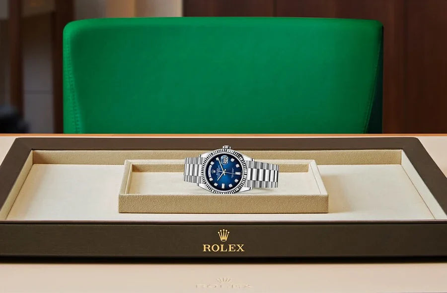 Rolex 128239 Day-Date Blue ombré w/D - New