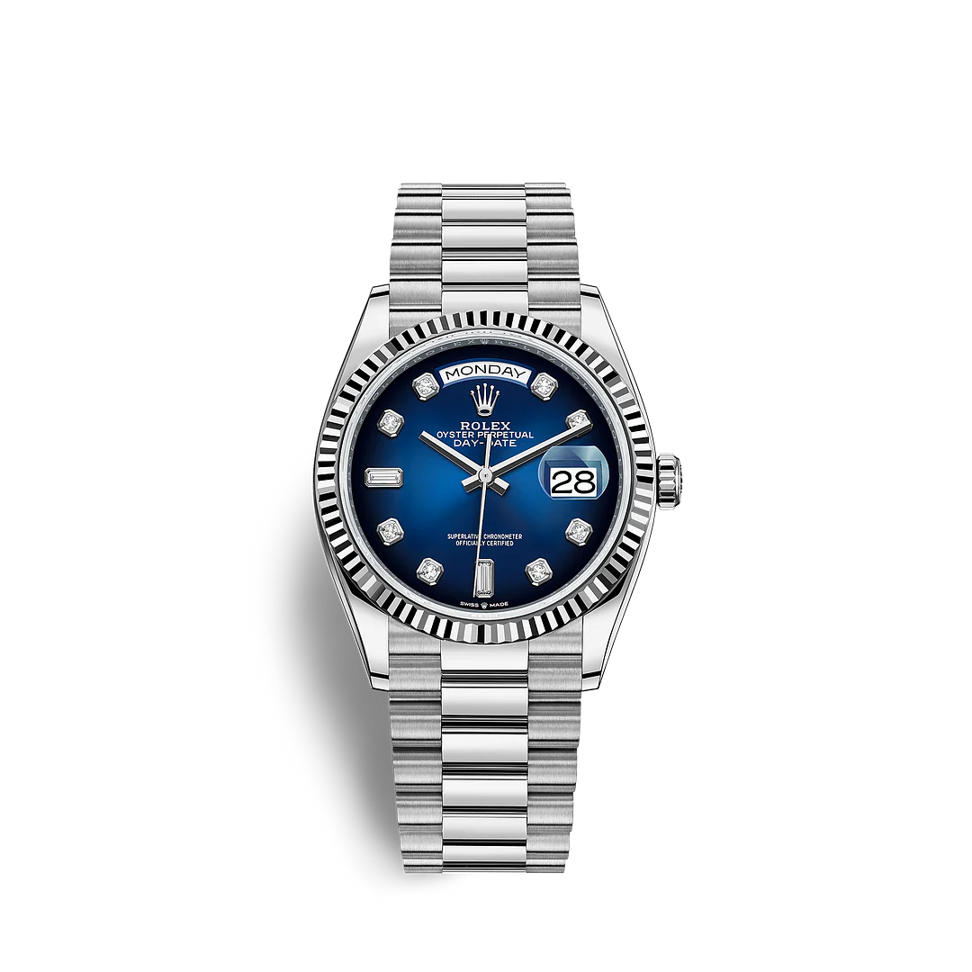 Rolex 128239 Day-Date Blue ombré w/D - New